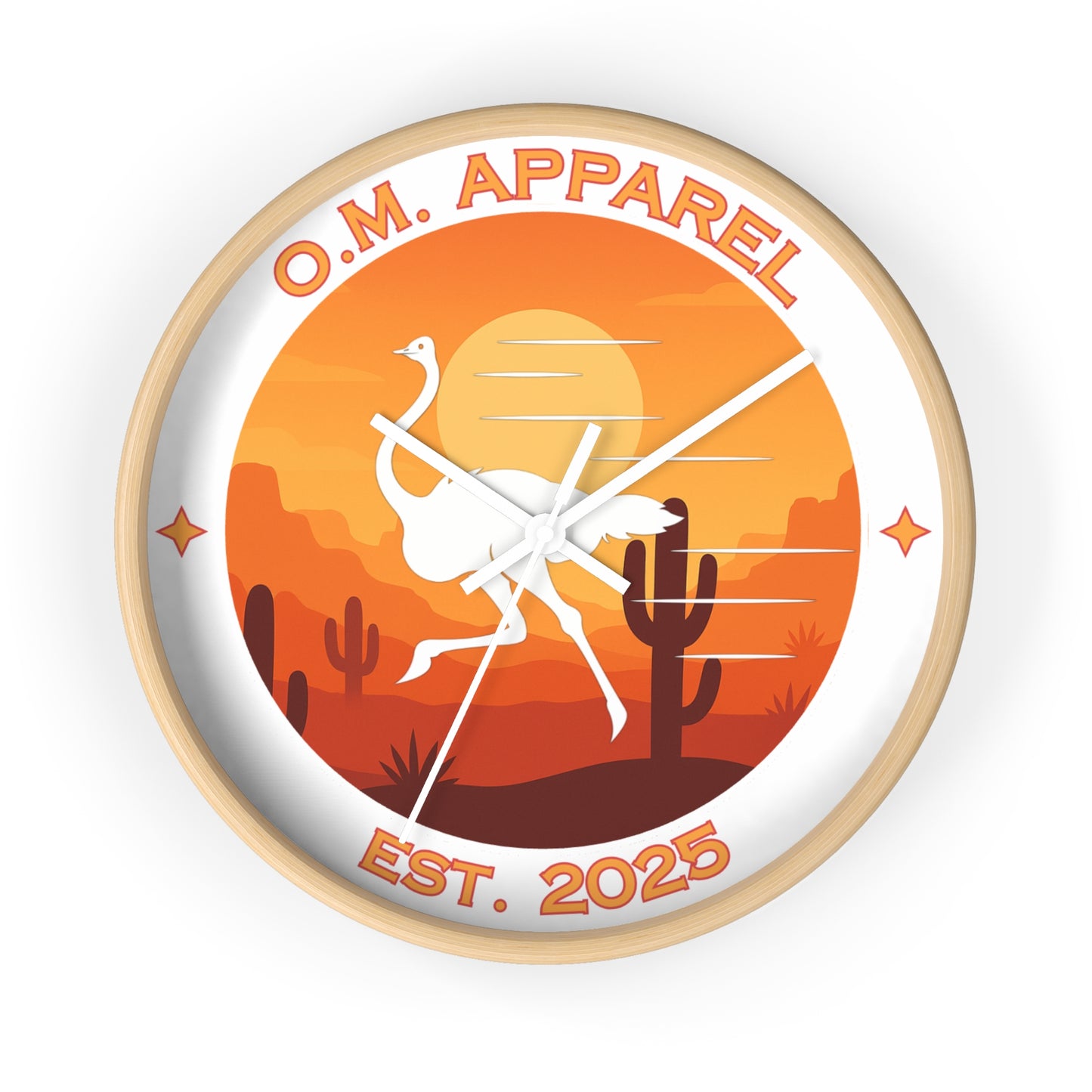 Ostrich Marketplace Wall Clock