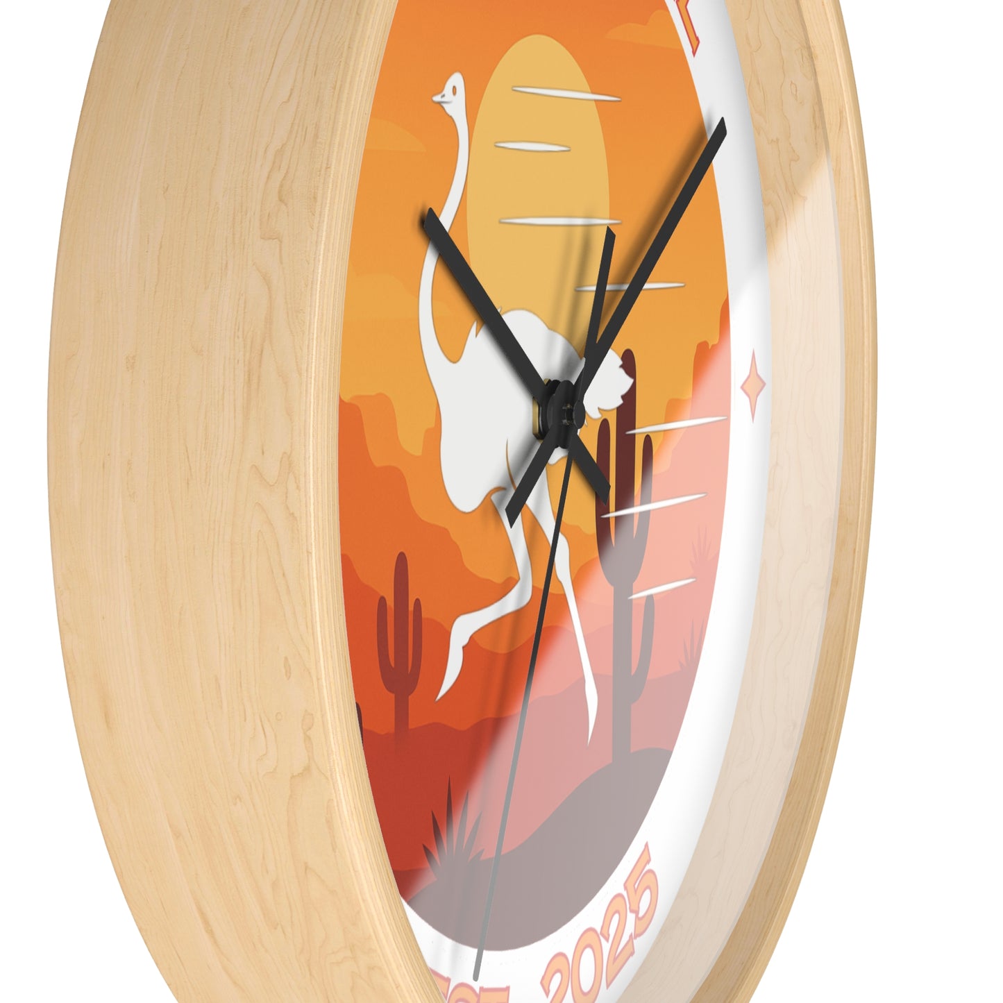 Ostrich Marketplace Wall Clock