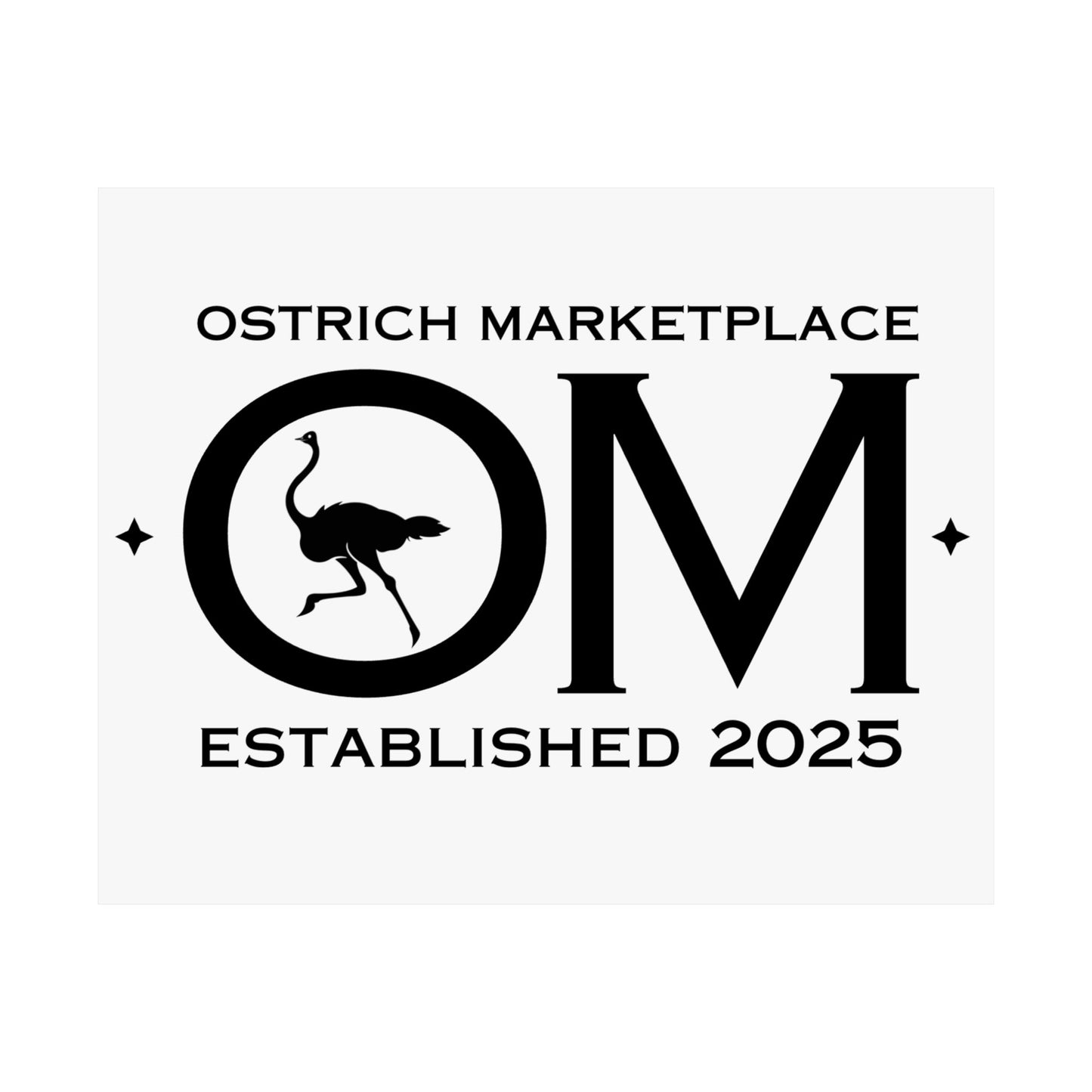 Ostrich Marketplace Poster