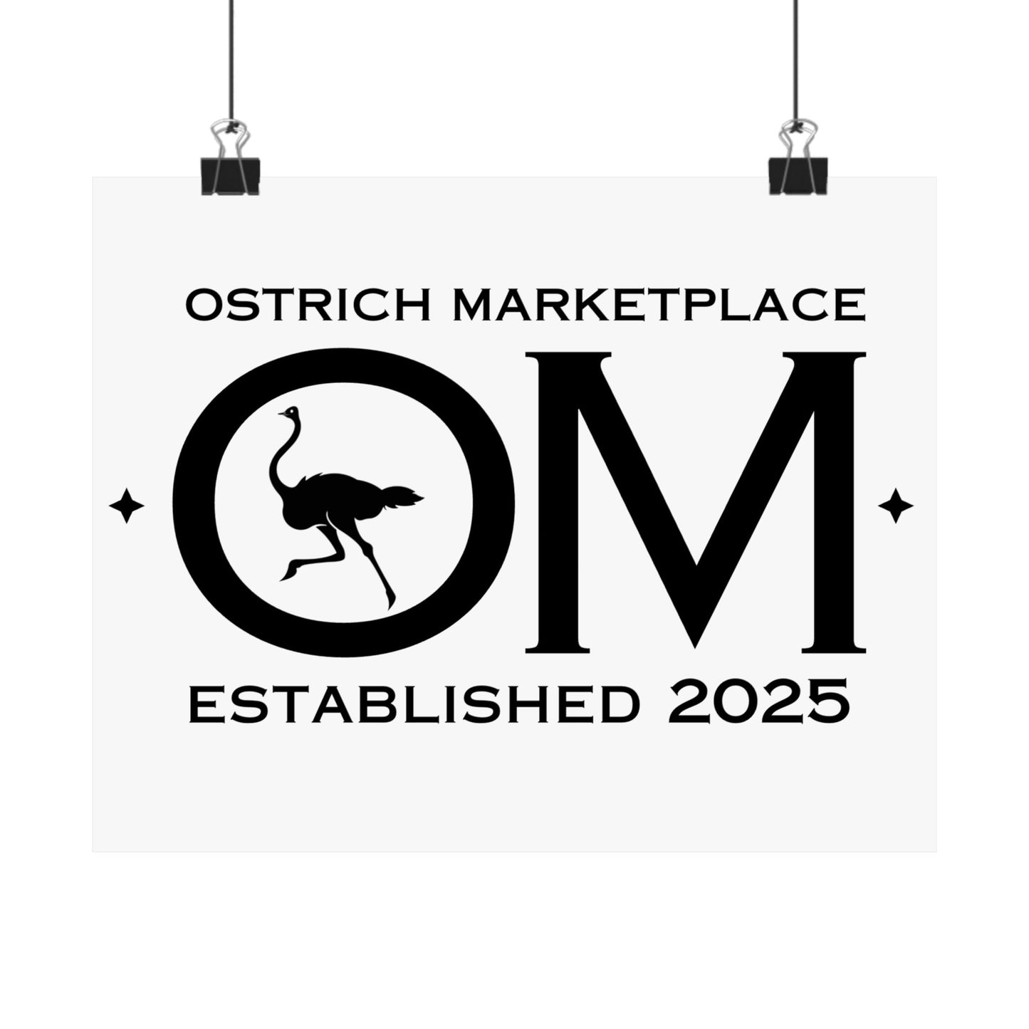 Ostrich Marketplace Poster